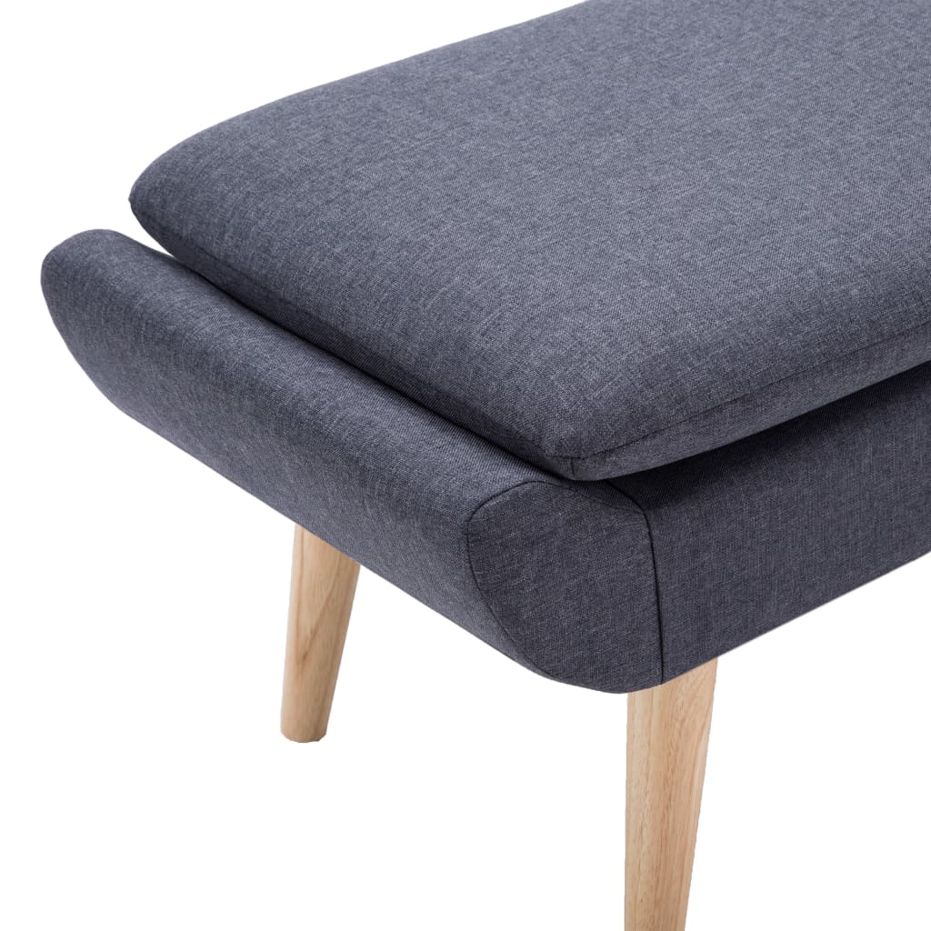Footstool, fabric upholstery, 73x43x42cm, dark grey