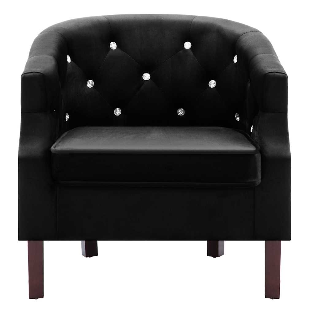Chair, black, velvet
