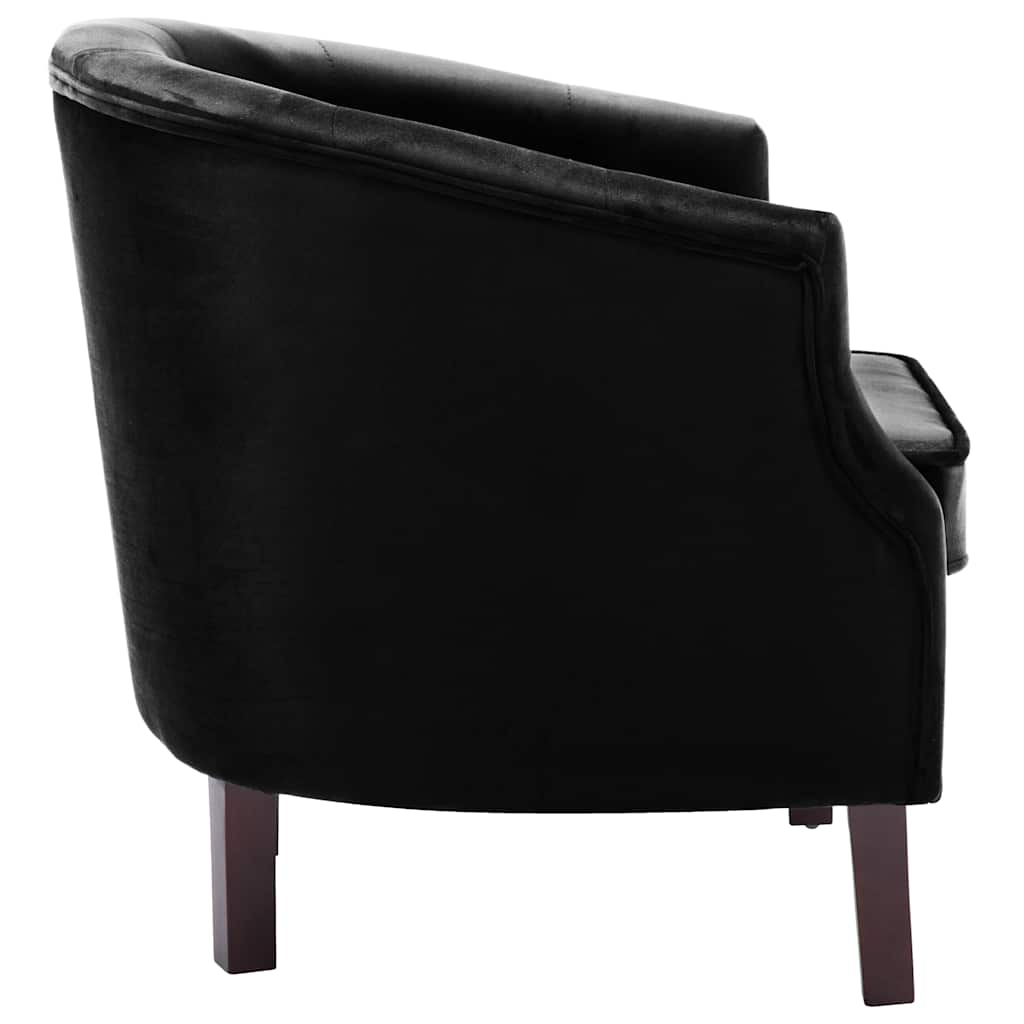 Chair, black, velvet