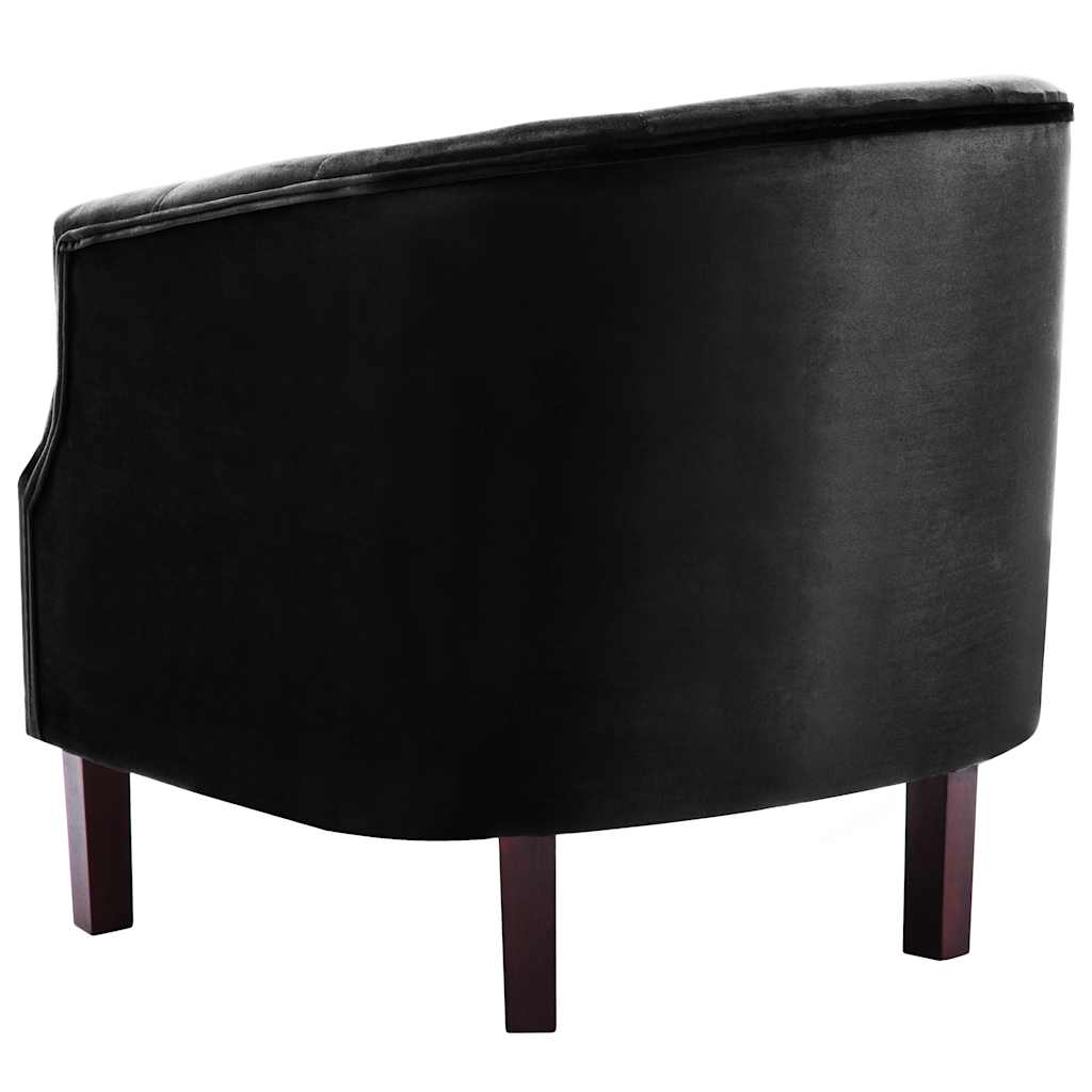 Chair, black, velvet