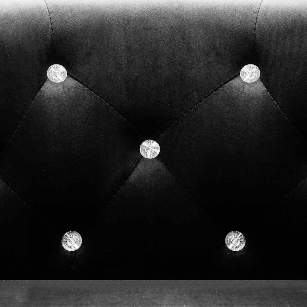 Chair, black, velvet