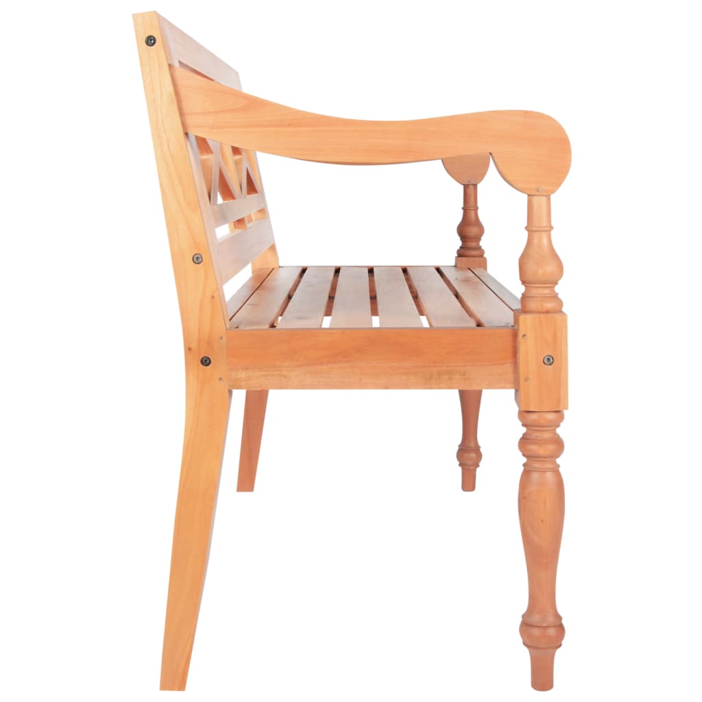 Batavia bench, 98cm, mahogany, light brown color