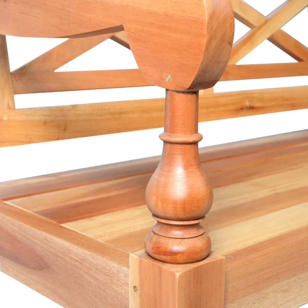 Batavia bench, 98cm, mahogany, light brown color