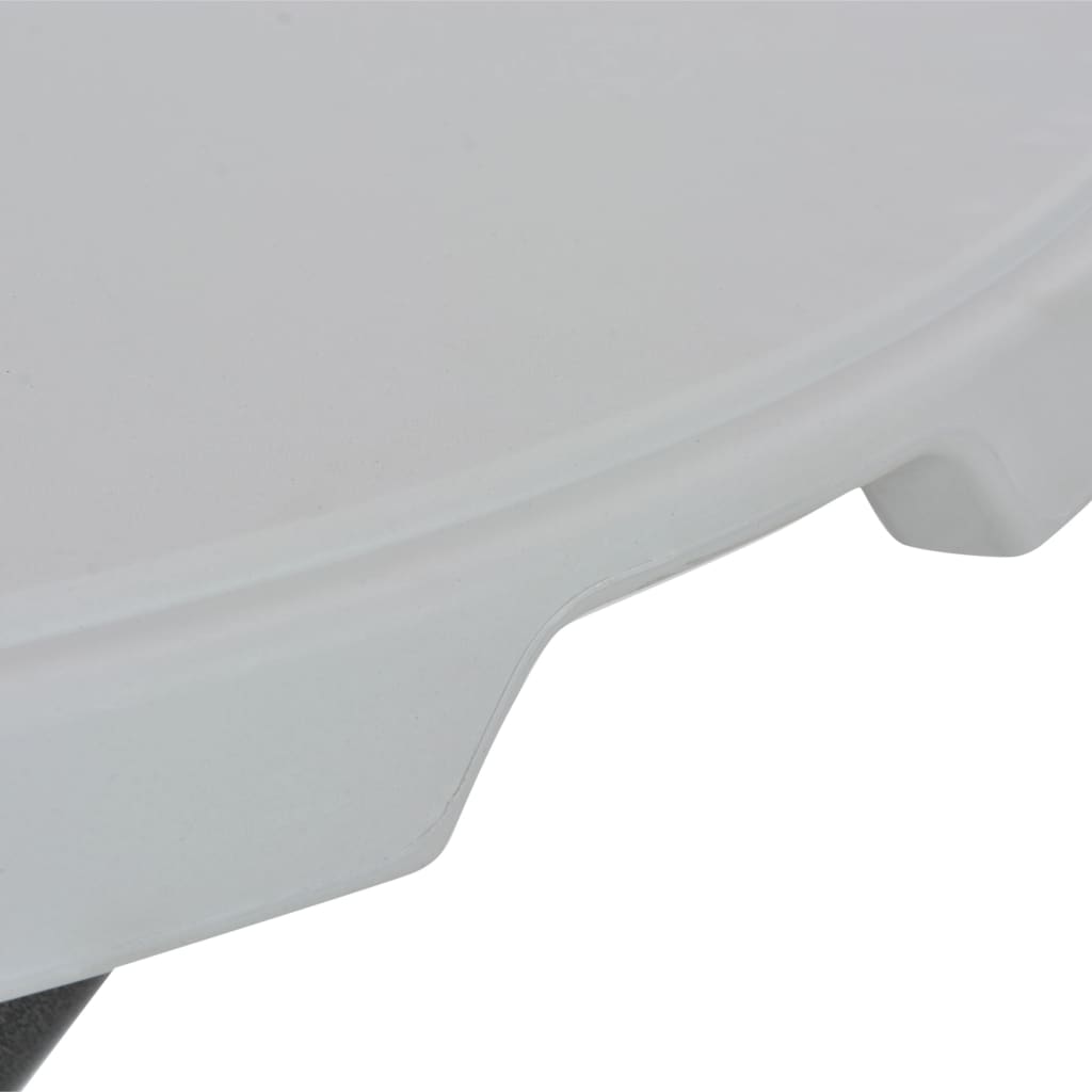 Salokāms bāra galds, balts, 80x110cm, HDPE