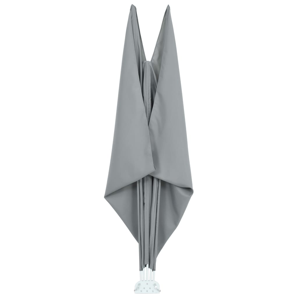 Retractable side awning for terrace, grey, 240x160cm