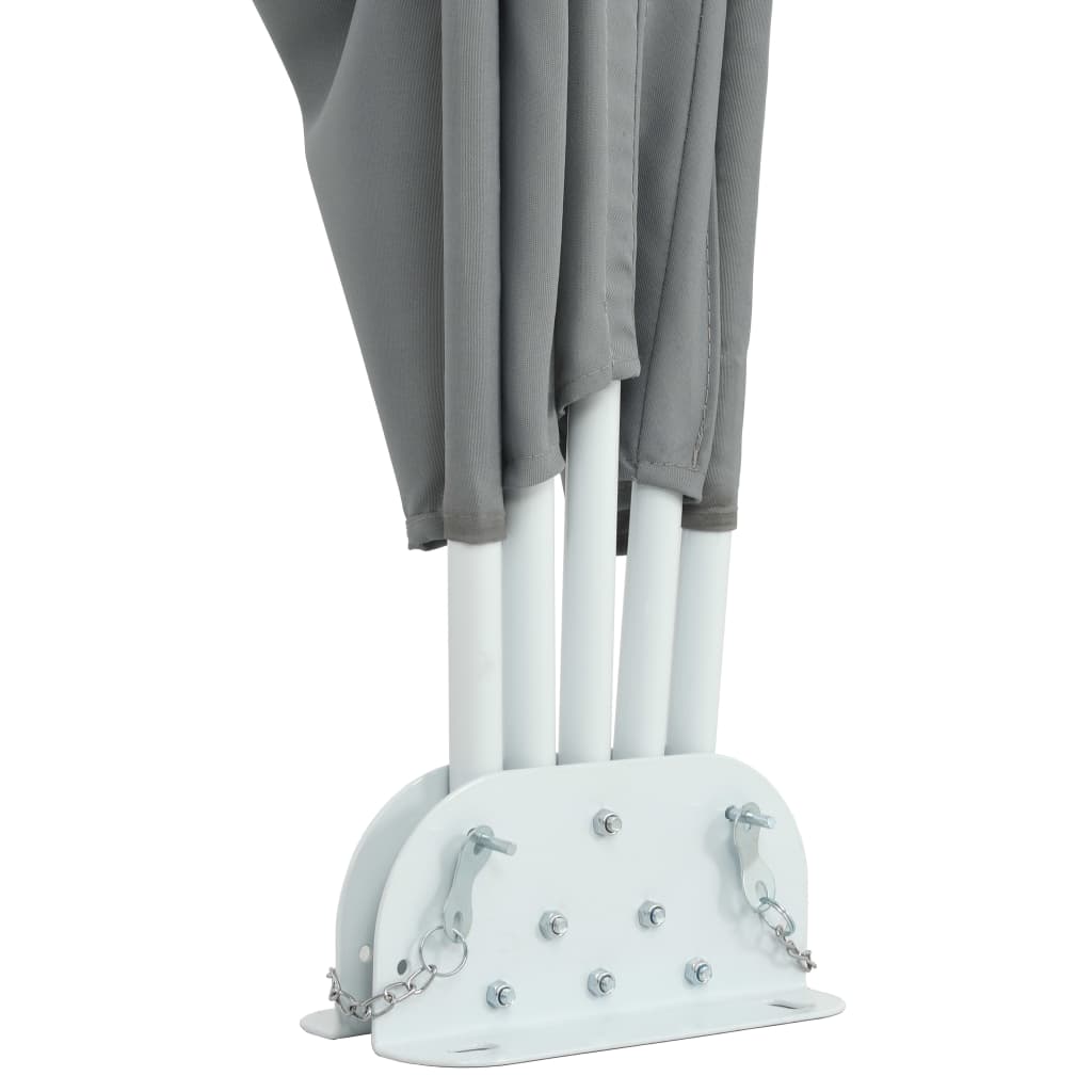 Retractable side awning for terrace, grey, 240x160cm