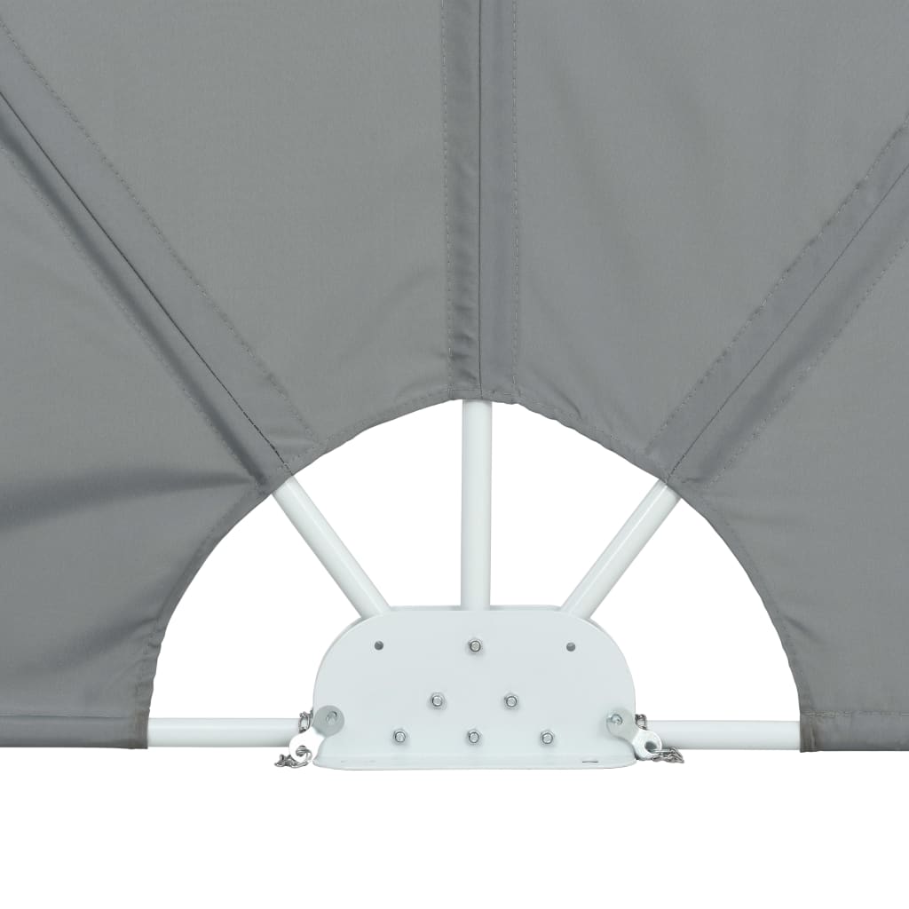 Retractable side awning for terrace, grey, 240x160cm