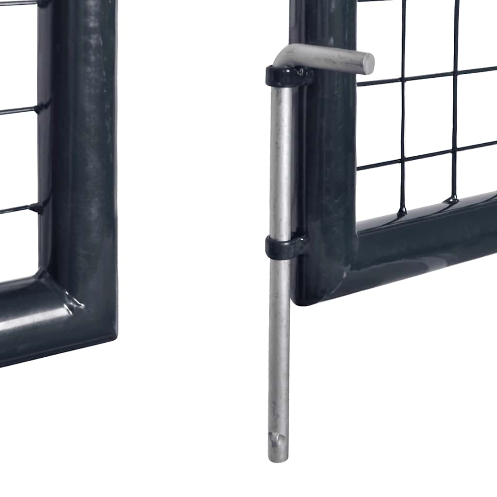 Mesh garden gate, galvanized steel, 300x75 cm, grey