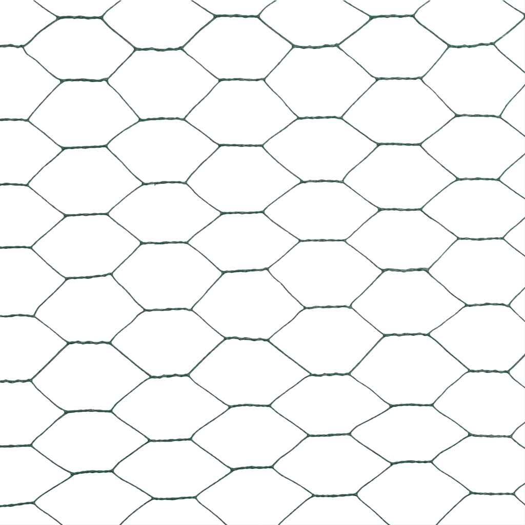 Vielinis tinklas viščiukams su PVC danga, žalias, 25x1,5m