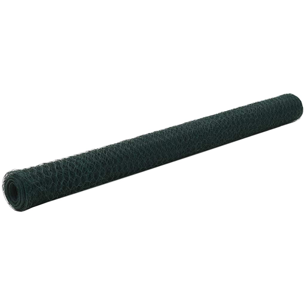 Vielinis tinklas viščiukams su PVC danga, žalias, 25x1,5m