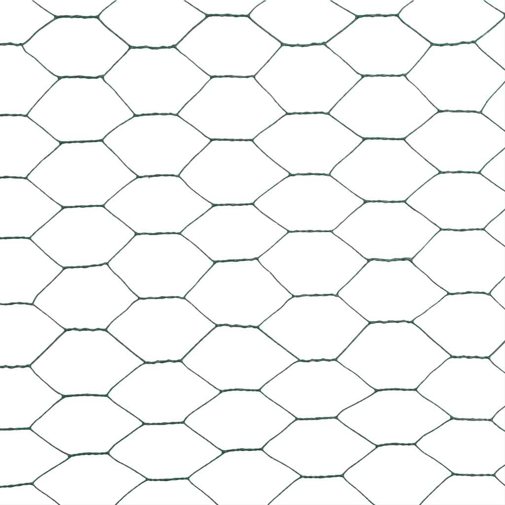 Vielinis tinklas viščiukams su PVC danga, žalias, 25x1,5m