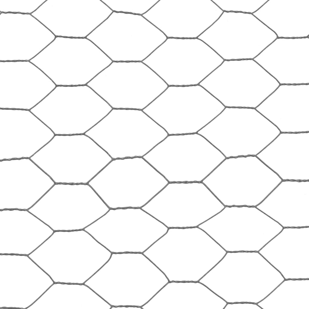PVC pārklājuma stiepļu tīkls, pelēks, 25x1,5m