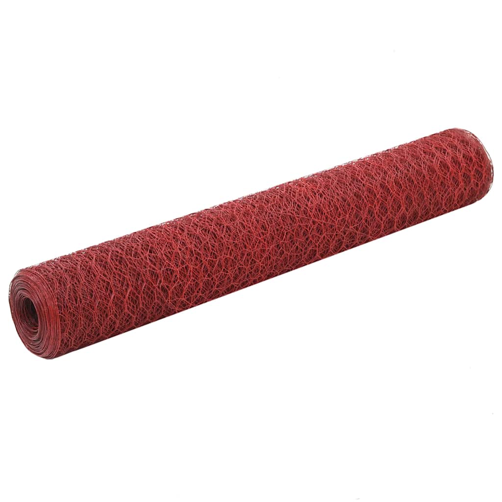 PVC stieples pinums, sarkans, 25x1m