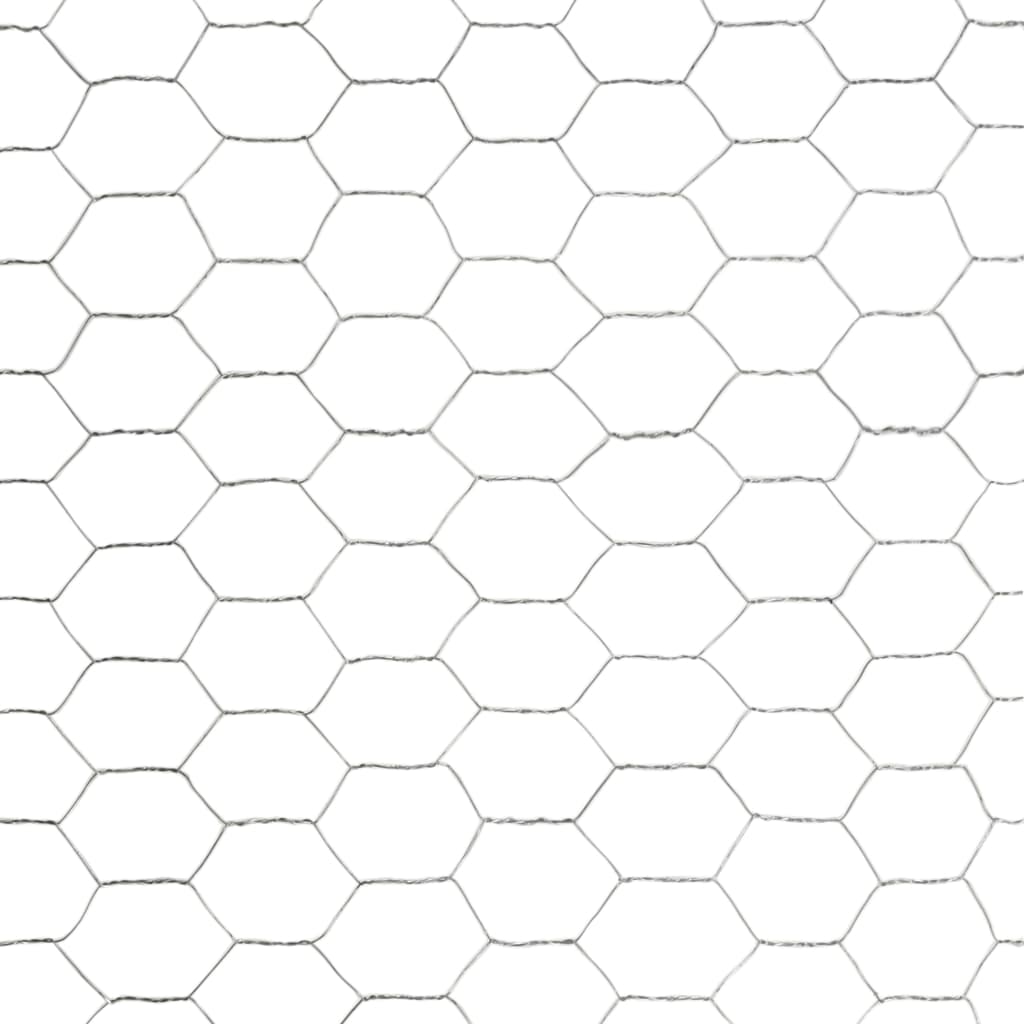 Wire mesh, silver, 25x1.2m, galvanised steel