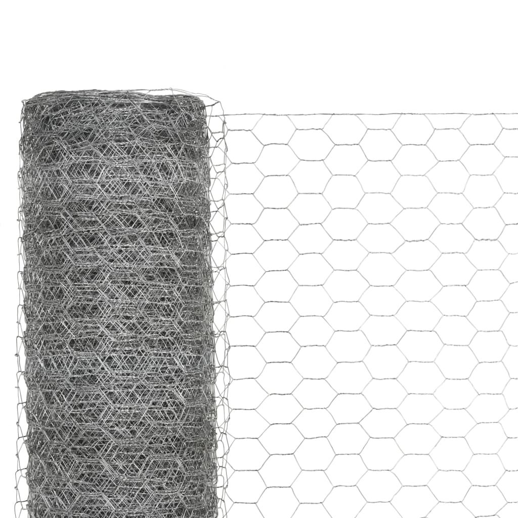 Vadu siets cāļiem, sudraba, 25x1,5m, tērauds
