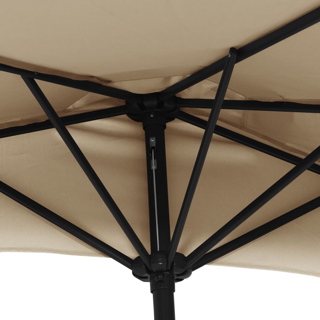 Sodo skėtis ASHER, taupe, 300x155x223cm
