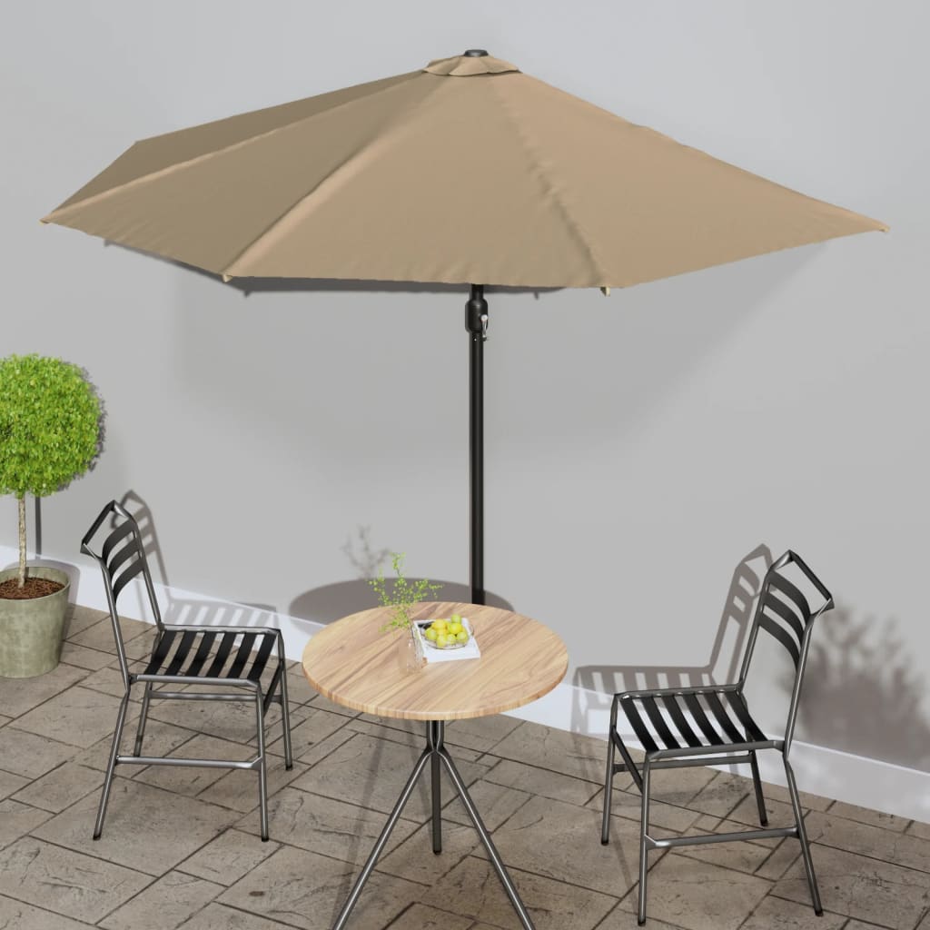 Sodo skėtis ASHER, taupe, 300x155x223cm