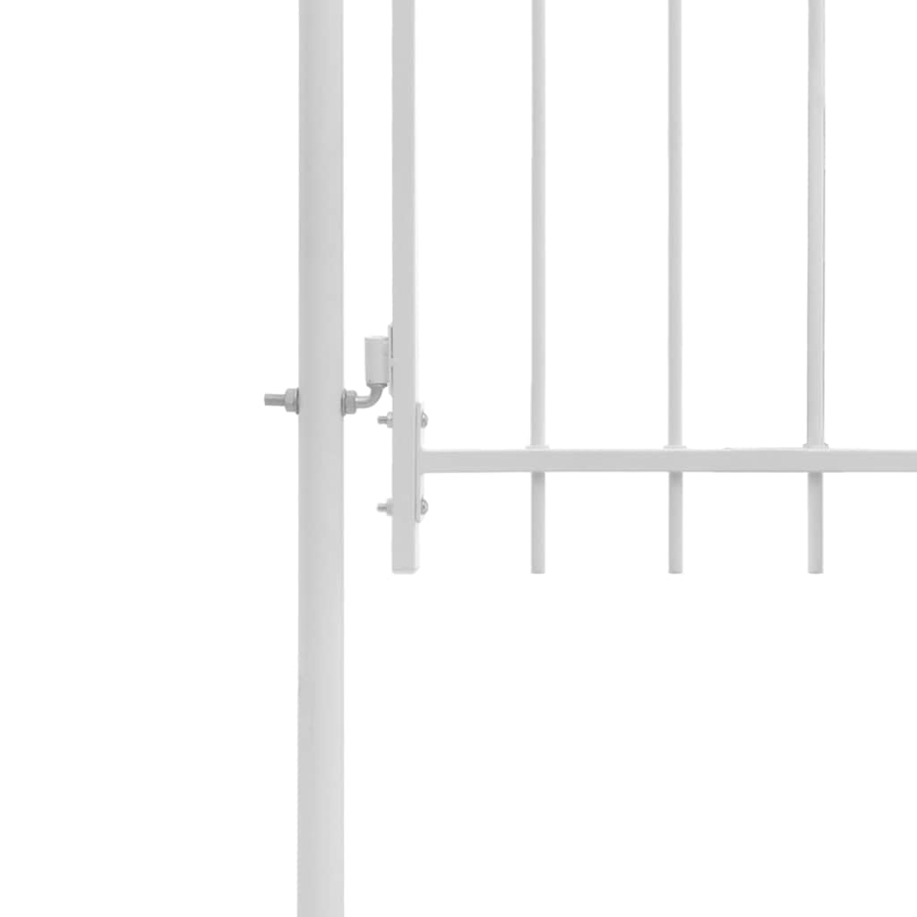 Sodo vartai Woerden, plieniniai, 1x2,45 m, balti