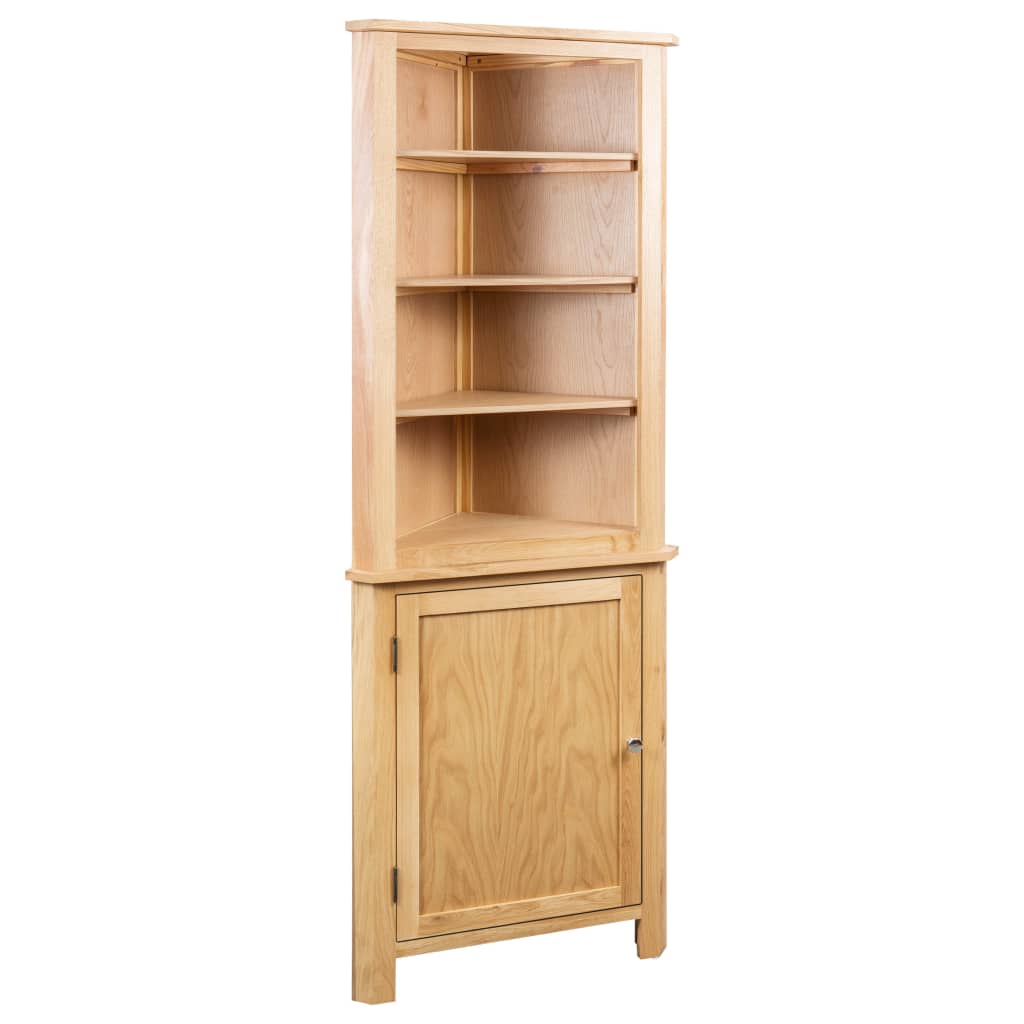 Corner cabinet, 59x36x180cm, solid oak wood