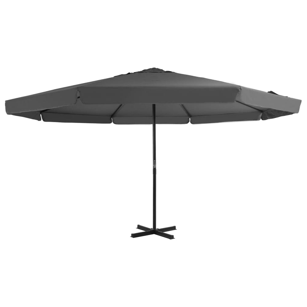 Outdoor parasol with aluminium pole, anthracite, 500cm