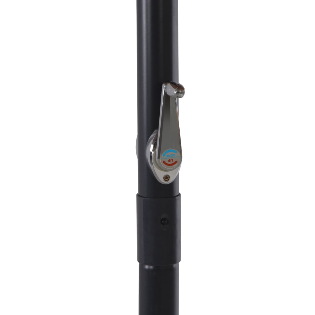 Outdoor cantilever parasol with aluminum pole, red, 500cm