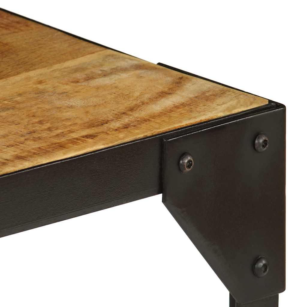 Coffee table, 110cm, unfinished mango wood and steel