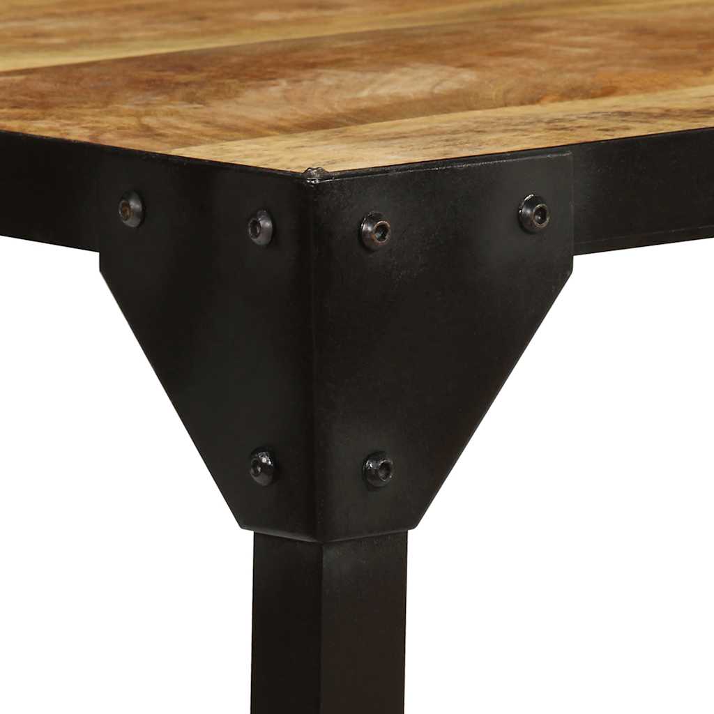 Coffee table, 110cm, unfinished mango wood and steel