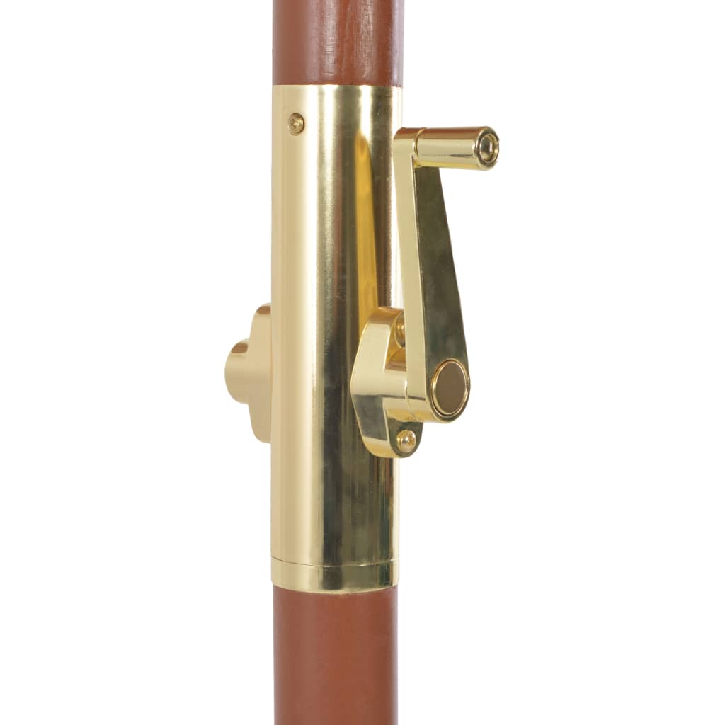 Lauko skėtis nuo saulės su mediniu stulpu, raudonas, 300cm