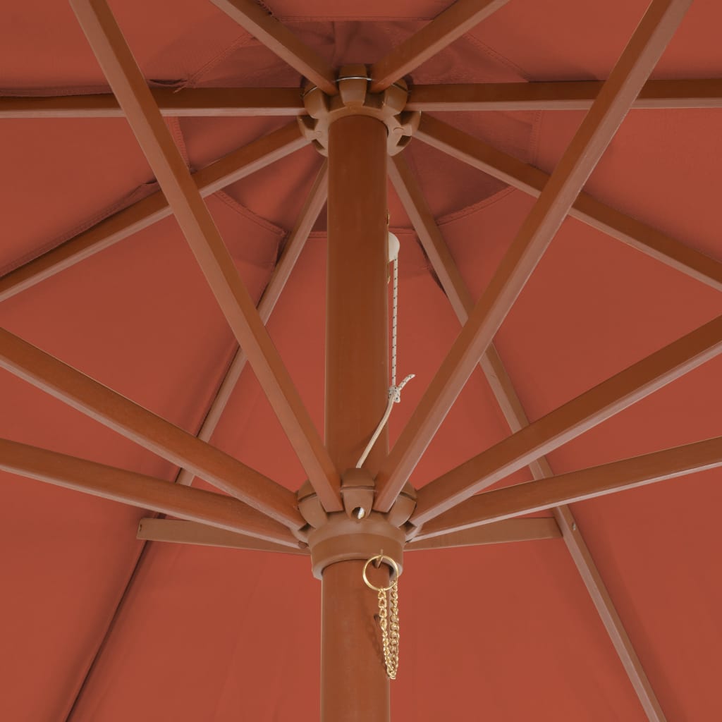 Dārza saulessargs ANDERSON, terakota, 300x250cm