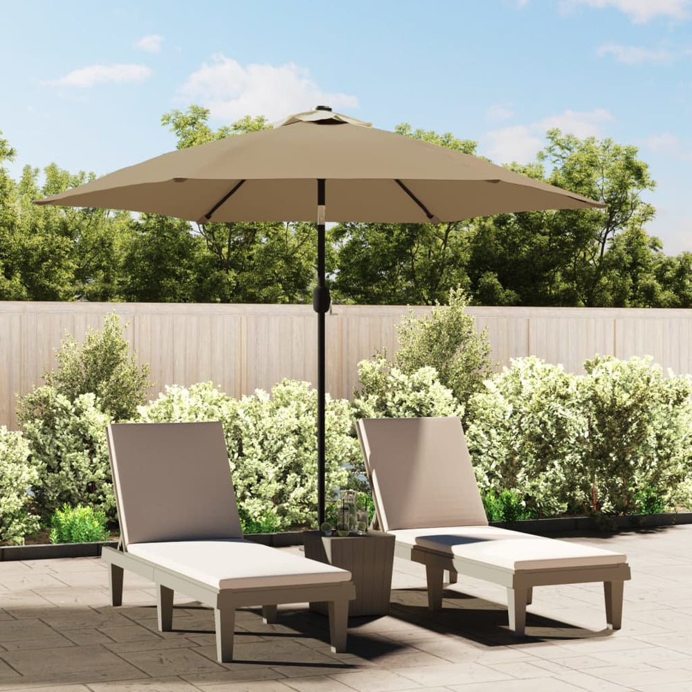 Outdoor Parasol with Metal Pole, Taupe, 300cm