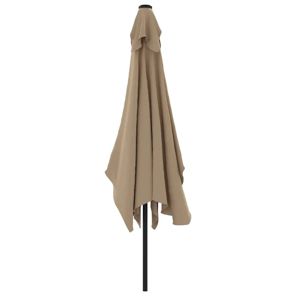 Lauko skėtis nuo saulės su metaliniu stulpu, taupe, 300x200cm
