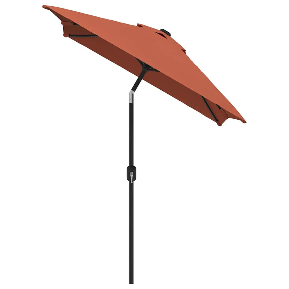 Outdoor parasol with metal pole, terracotta, 300x200cm