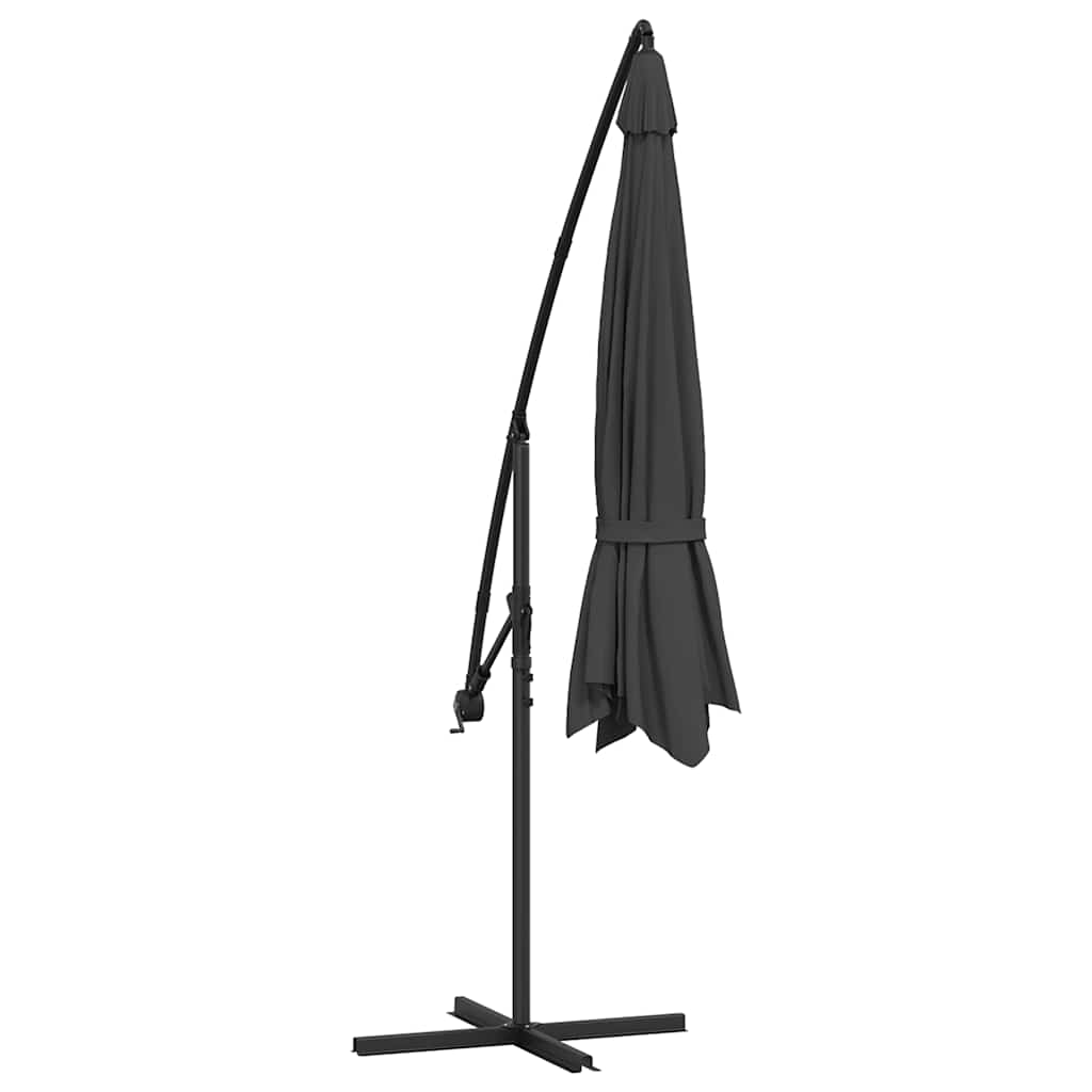 Gembinis sodo skėtis su aliuminiu stulpu, antracito, 350cm