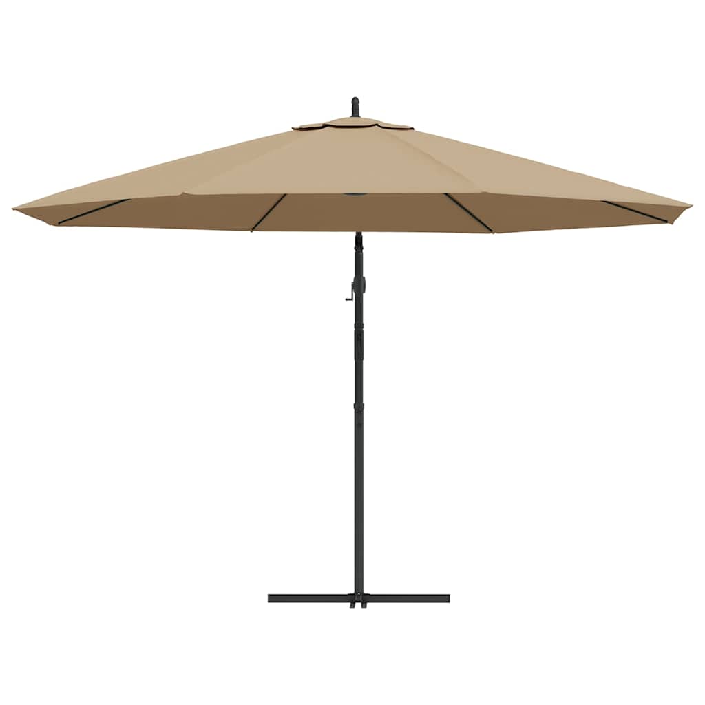 Gembinis sodo skėtis su aliuminiu stulpu, taupe, 350cm