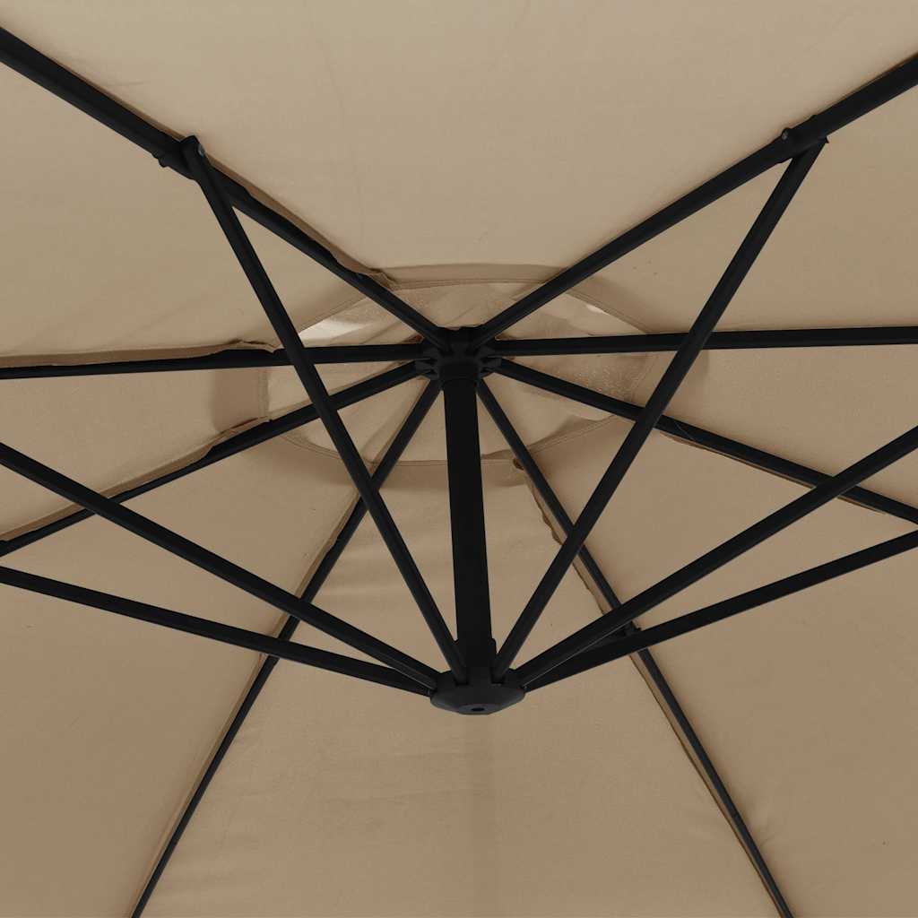 Gembinis sodo skėtis su aliuminiu stulpu, taupe, 350cm