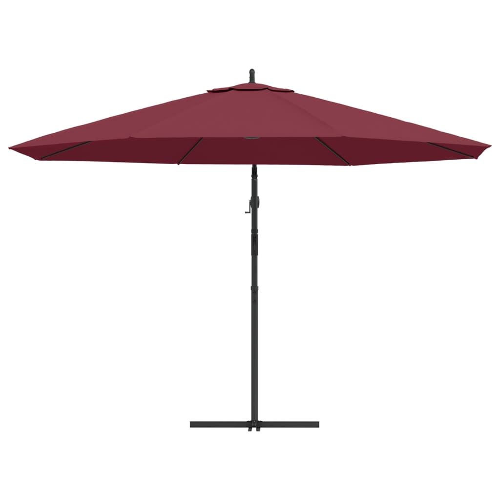 Gembinis sodo skėtis su aliuminiu stulpu, raudonas, 350cm