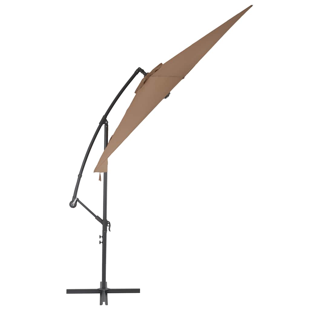 Gembinis sodo skėtis su aliuminiu stulpu, taupe, 300cm