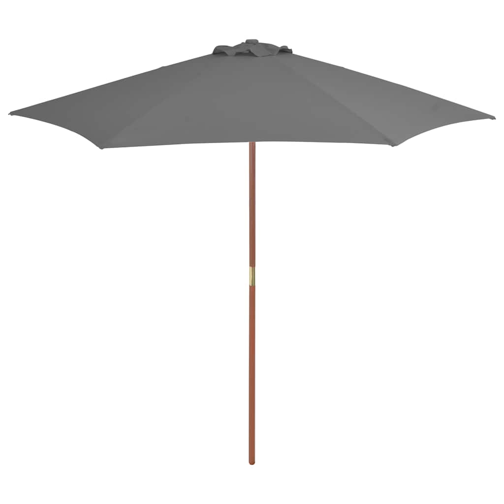 Outdoor parasol with wooden pole, anthracite, 270cm