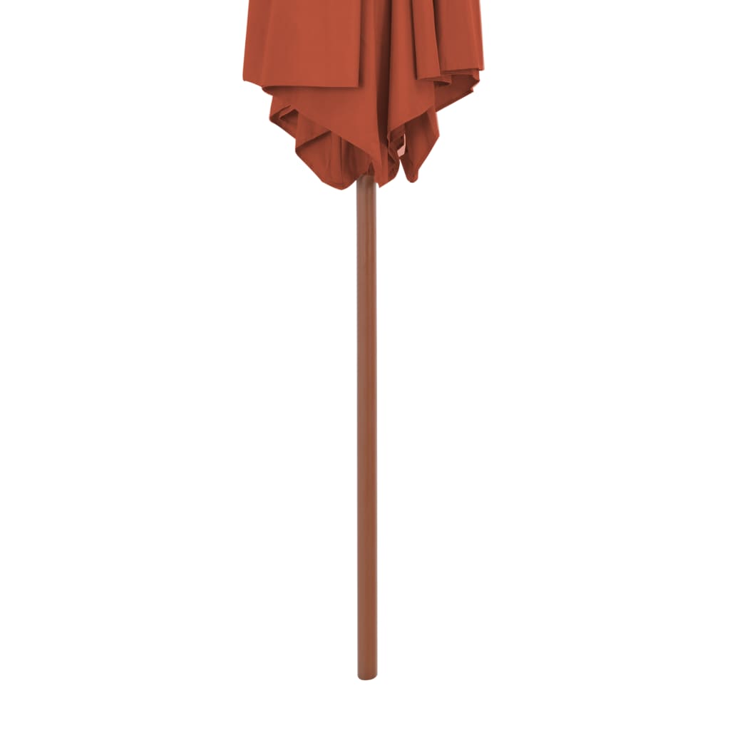 Sodo skėtis ARCHER, terakotinė, 270x244cm