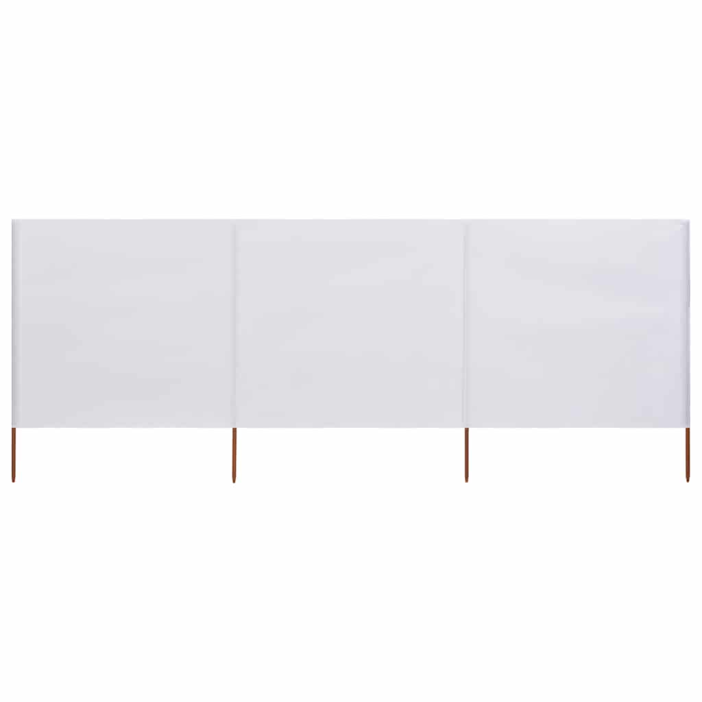 Uždanga nuo vėjo, balta, 400x120cm, audinys, 3 plokštės