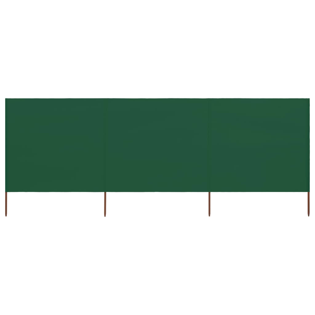 Vēja aizsegs, zaļš, 400x120cm, audums, 3 paneļi