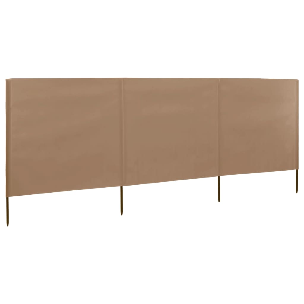 Uždanga nuo vėjo, taupe sp., 400x120cm, audinys, 3 plokštės