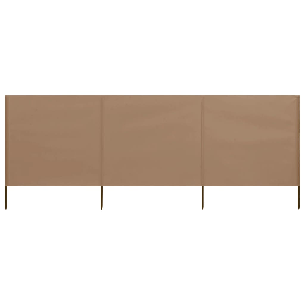 Uždanga nuo vėjo, taupe sp., 400x120cm, audinys, 3 plokštės