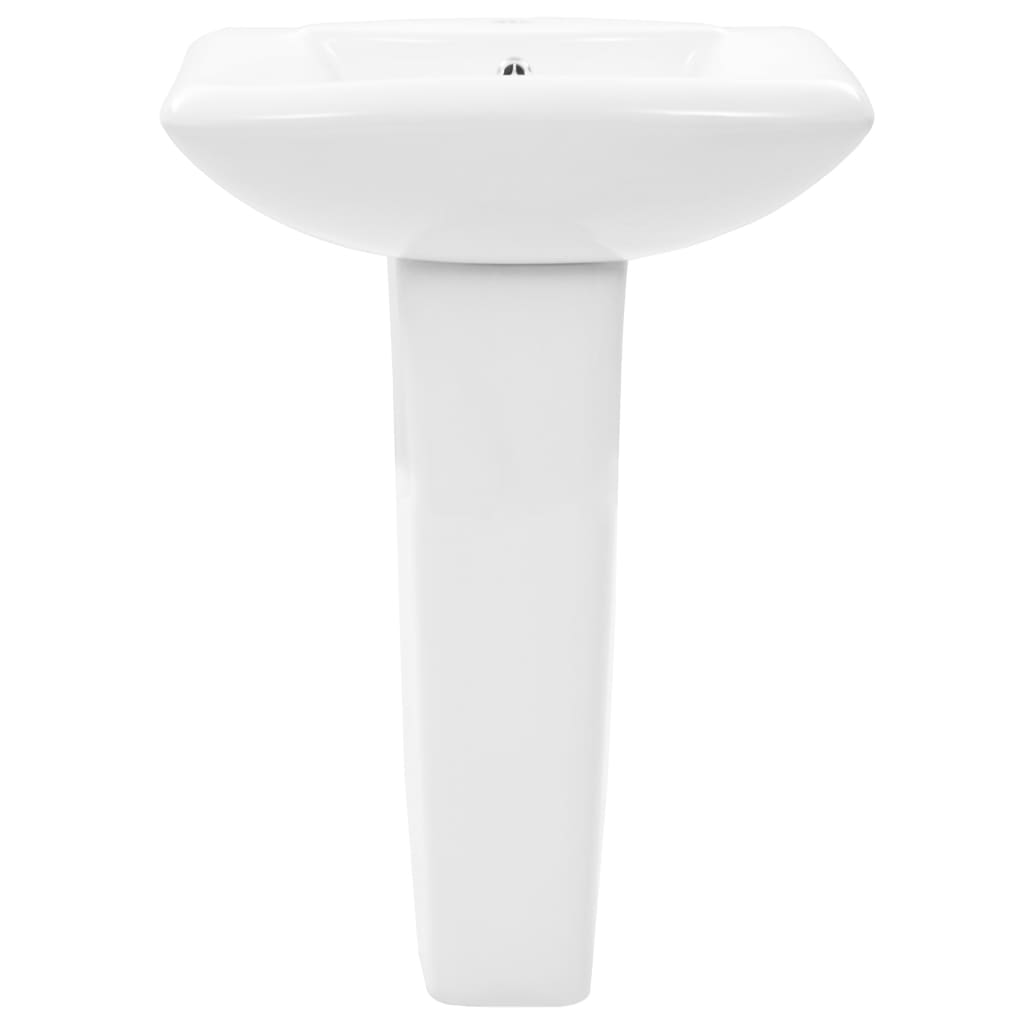 Freestanding washbasin with pedestal, white, 580x470x200 mm, ceramic.
