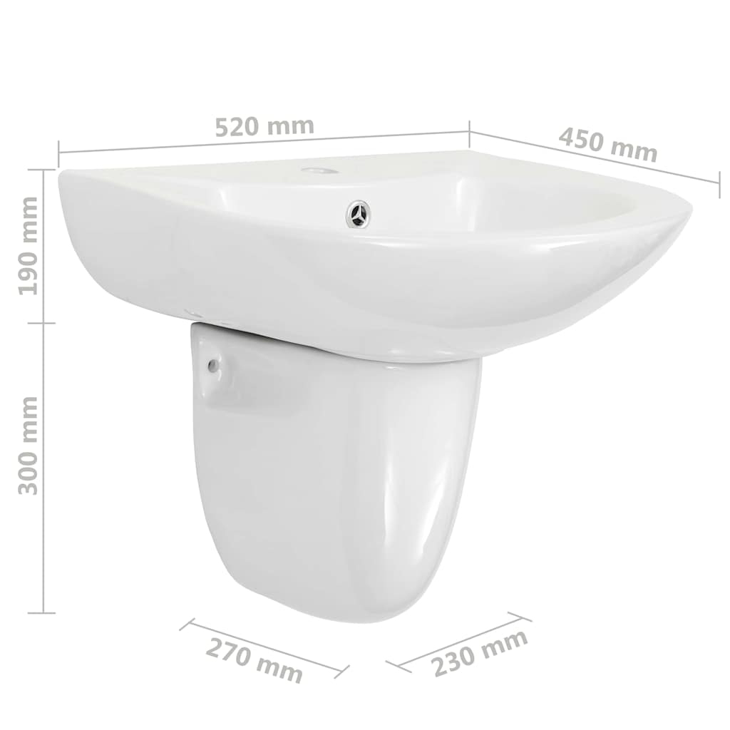 Kriauklė Balta 52 x 45 x 49 cm Lakuota keramika