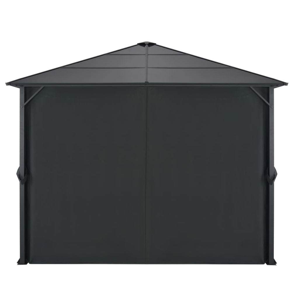 Gazebo with curtains MAXIM, black, 3x3m