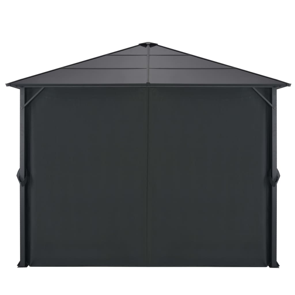 Pavėsinė su užuolaidomis MAXIM, juoda, 3x3m