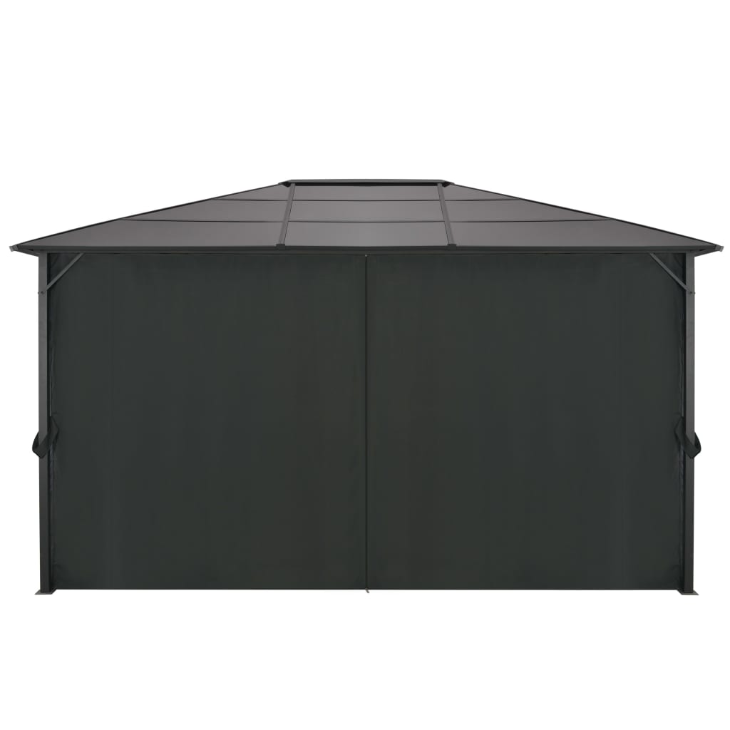 Pavėsinė su užuolaidomis MAXIM, juoda, 4x3m
