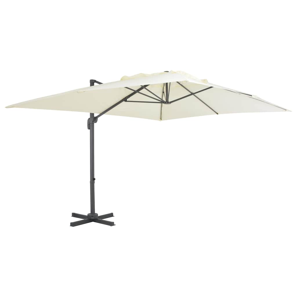 Cantilever Garden Umbrella with Aluminium Pole, 400x300 cm, Sand