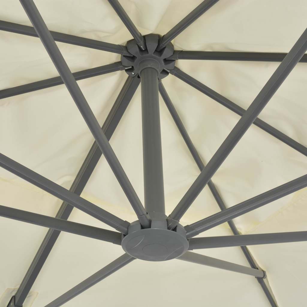 Cantilever Garden Umbrella with Aluminium Pole, 400x300 cm, Sand